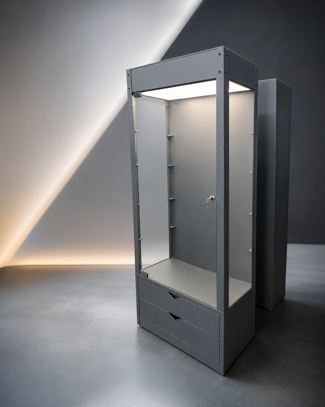 Conception de vitrines sur mesure en verre et métal - Tôlerie Rémond ...